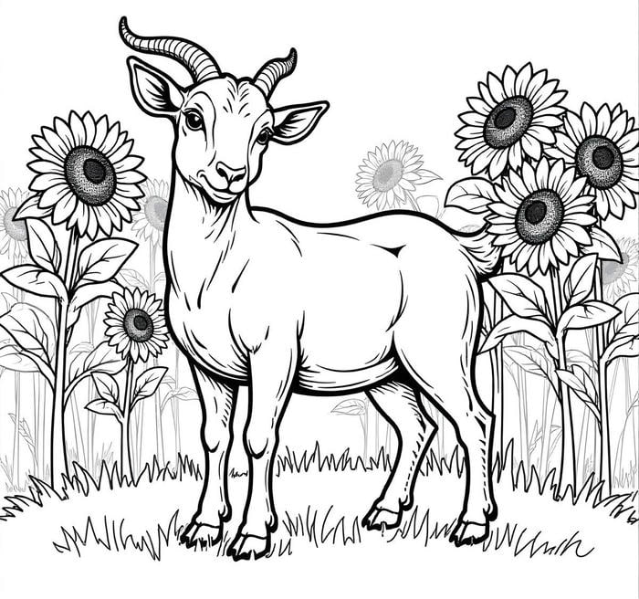 hình ảnh tranh tô màu con vật có bốn chân