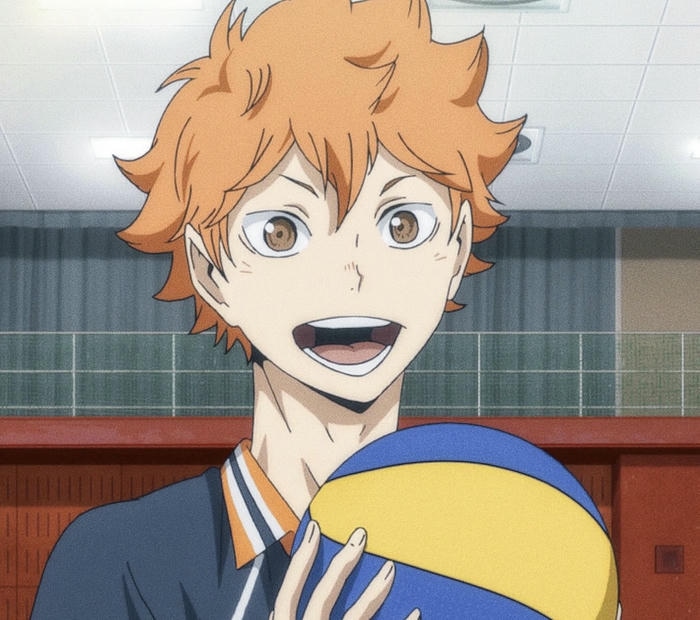 hình anime bóng chuyền thi đấu trong nhà