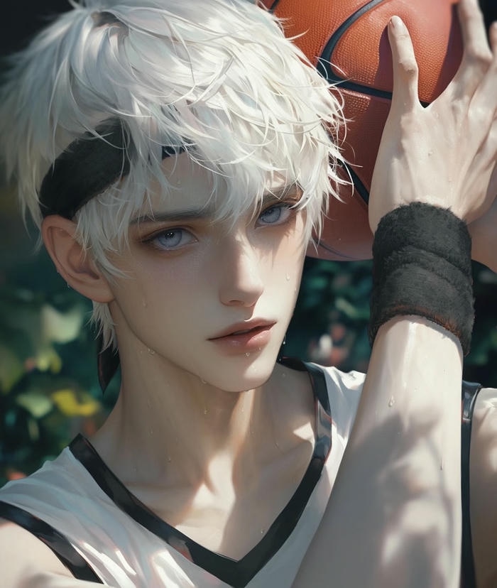 hình anime bóng rổ ánh nhìn tập trung