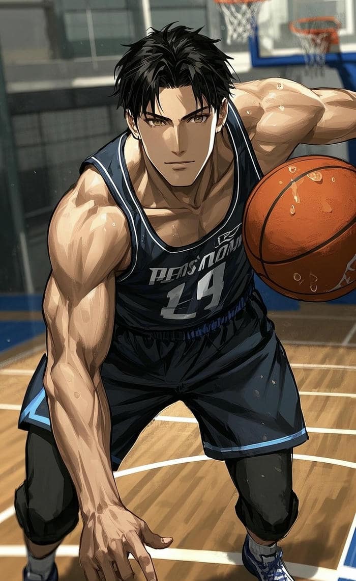 hình anime bóng rổ dẫn bóng nhanh tay