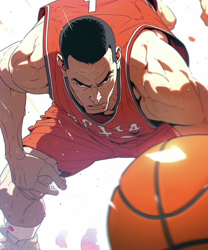 hình anime bóng rổ huấn luyện bên ngoài