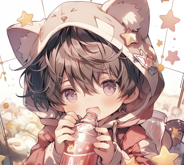 hình anime cute nam gương mặt tròn