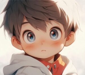 hình anime cute nam tóc đen