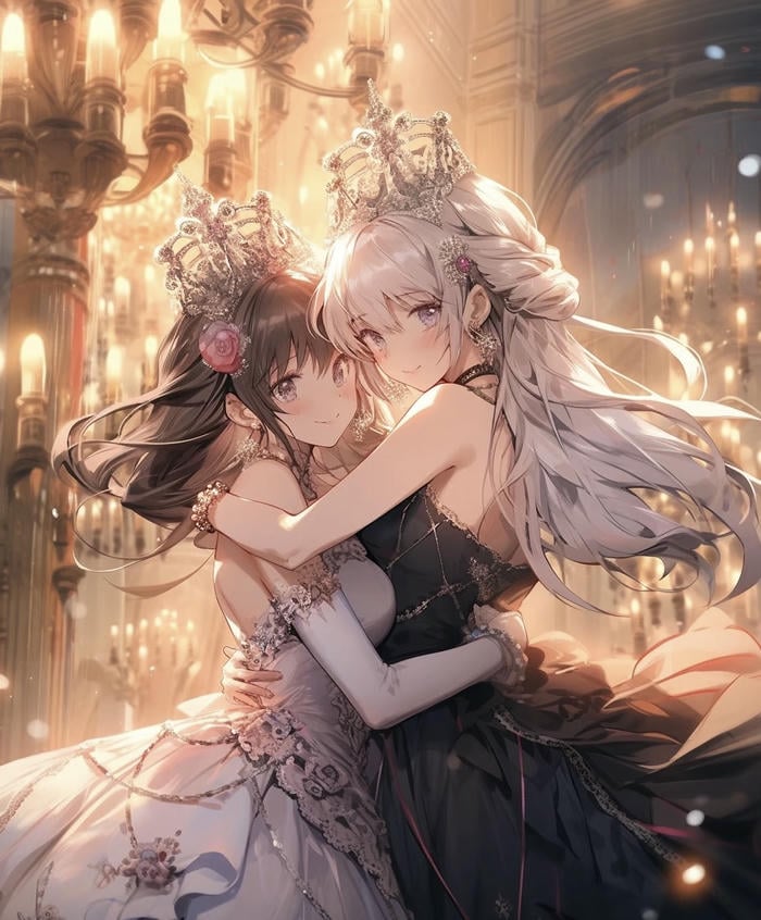 hình anime đôi bạn thân gương mặt rõ