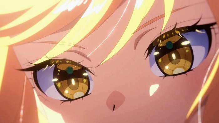 hình anime đôi mắt sắc sảo màu nâu