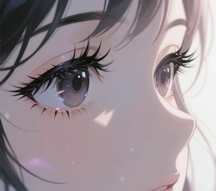 hình anime mắt buồn sâu lắng