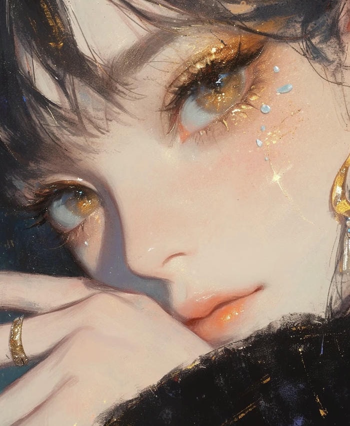 hình anime mắt dễ mến thân thiện