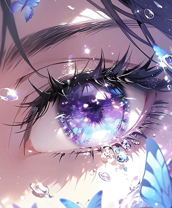 hình anime mắt man mác buồn