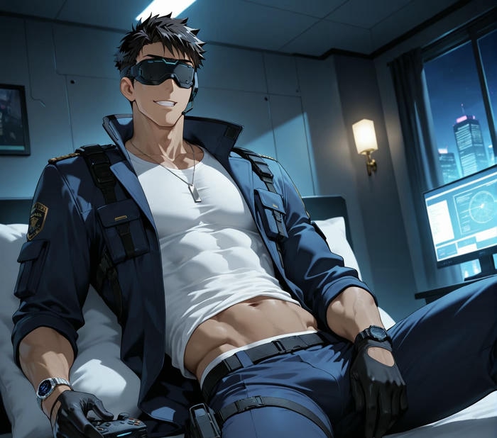 hình anime nam 6 múi ánh mạnh mẽ