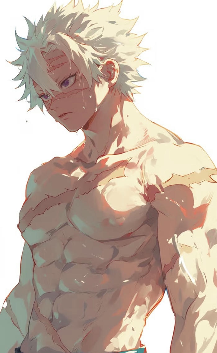 hình anime nam 6 múi cơ thể khỏe