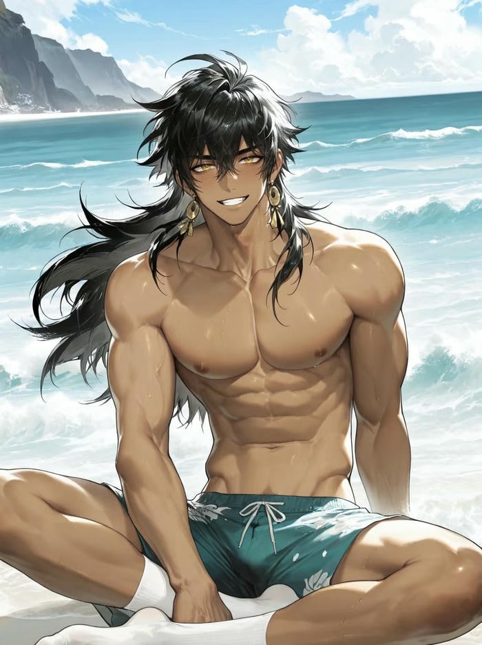 hình anime nam 6 múi lưng thẳng