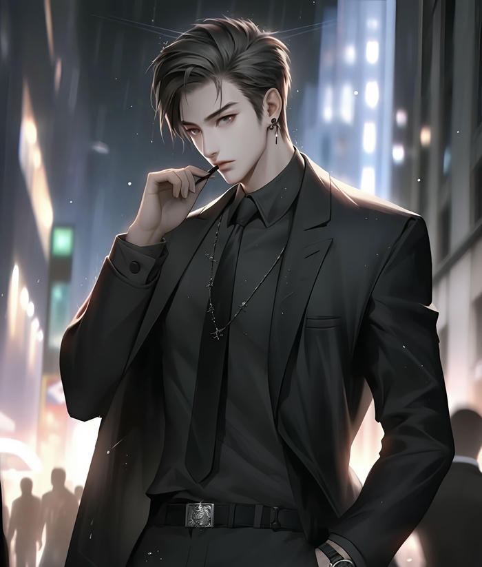 hình anime nam buồn đường nét cứng