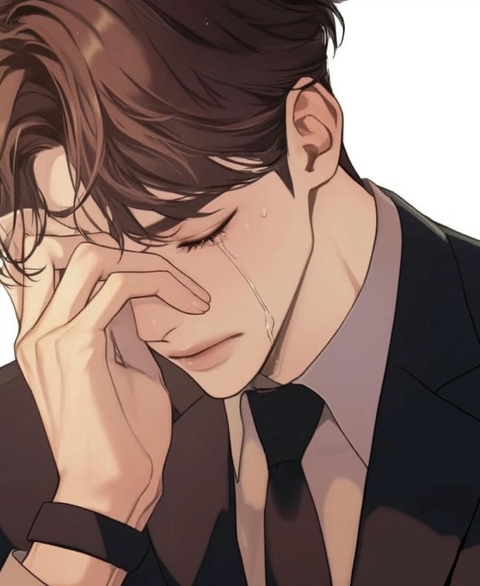 hình anime nam buồn vai rũ nhẹ