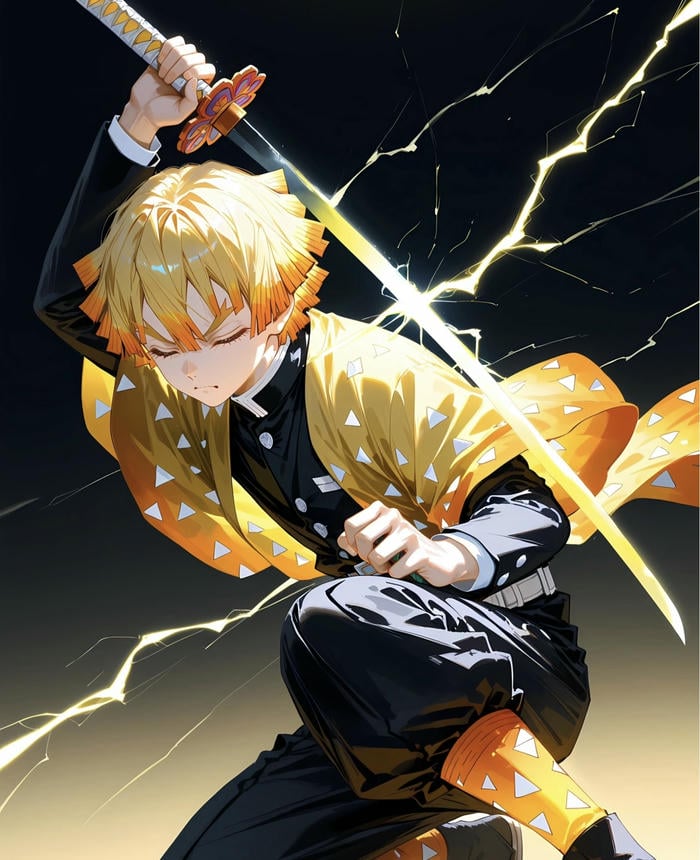 hình anime nam cầm kiếm katana bước tới