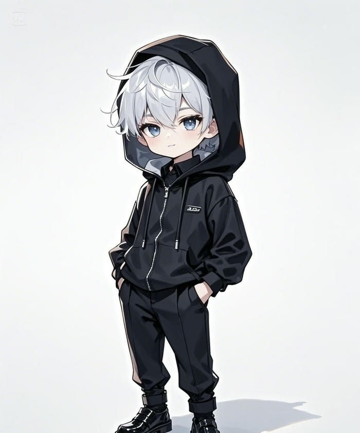 hình anime nam chibi tư thế đứng thẳng