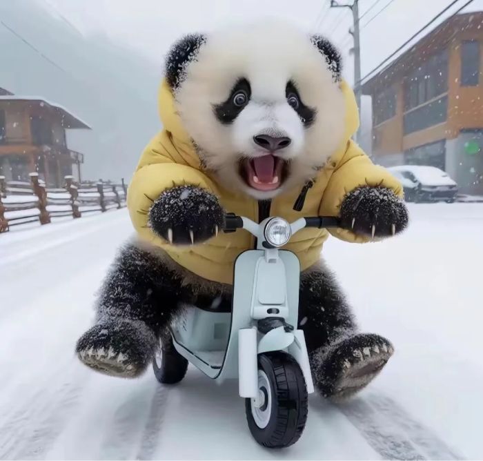 hình hoảng loạn gấu trúc meme bựa