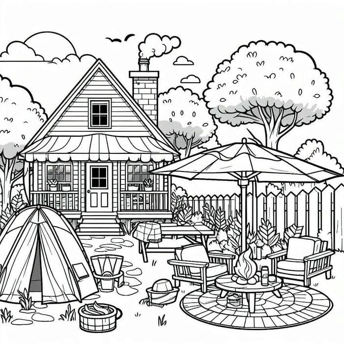 hình ngôi nhà nhỏ xinh xắn cho bé tô