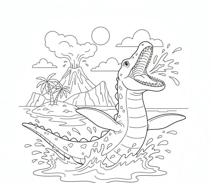 hình tô màu bạo long miệng há mạnh mẽ