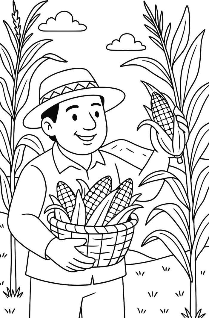 hình tô màu nghề nông phát triển kỹ năng