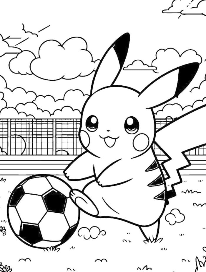 hình tranh tô màu pokemon dễ thương