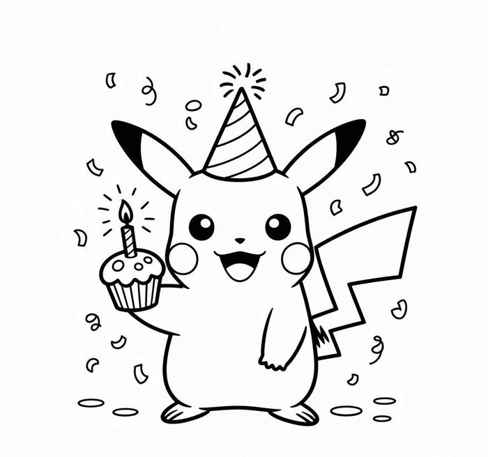 hình tranh tô màu pokemon mầm non