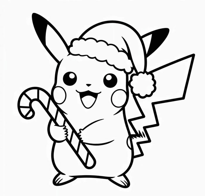 hình tranh tô màu pokemon mỉm cười đáng yêu