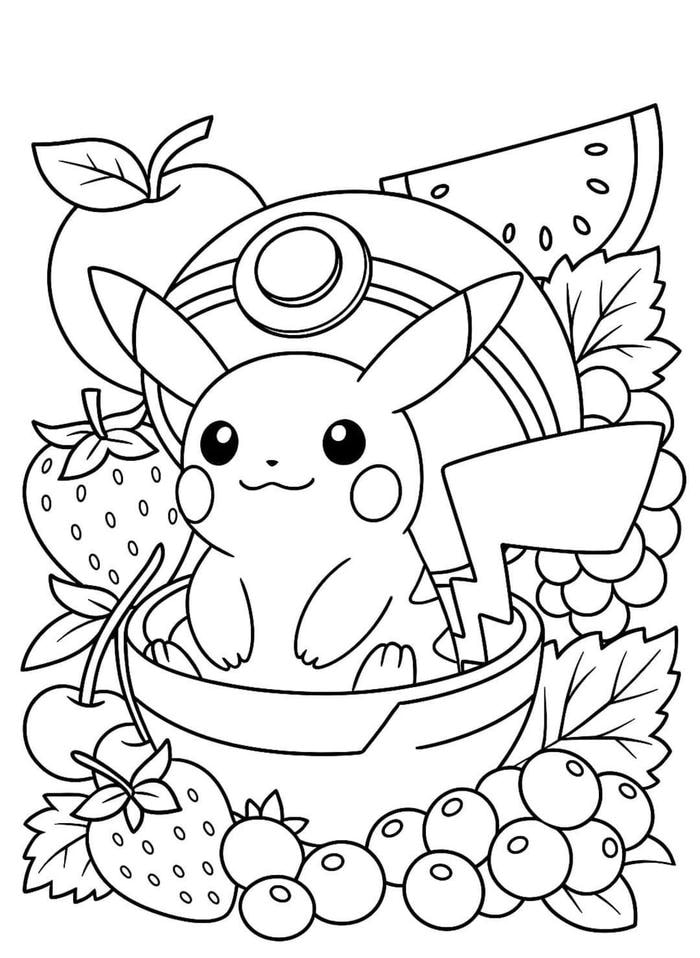 hình tranh tô màu pokemon trong trứng