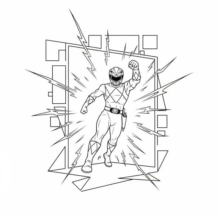 hình tranh tô màu siêu nhân gao dũng cảm