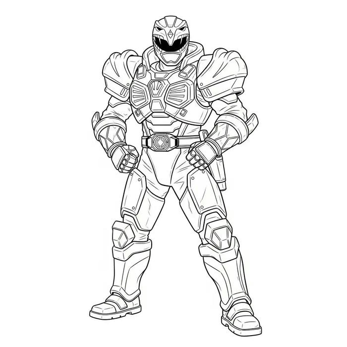 hình tranh tô màu siêu nhân tạo dáng oai phong