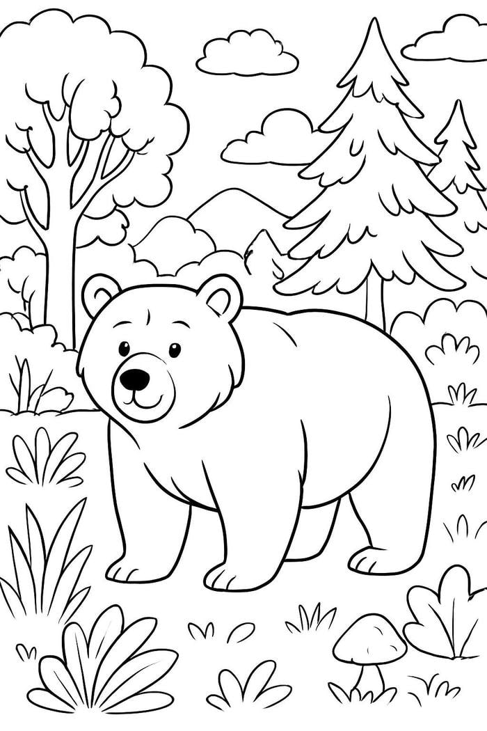 hình tranh tô màu thú rừng hoang dã