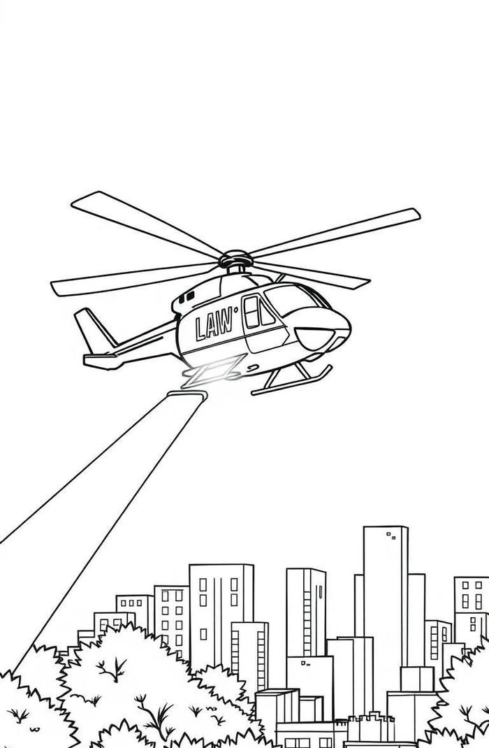 tranh tô màu máy bay cứu hộ