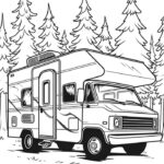 tranh tô màu ô tô du lịch