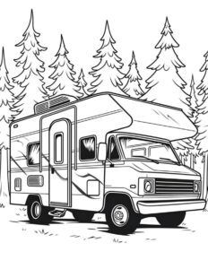 tranh tô màu ô tô du lịch