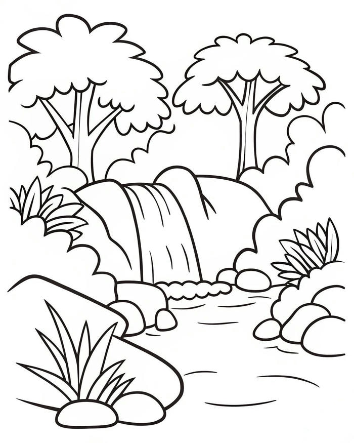 tranh tô màu phong cảnh cho bé 5-6 tuổi