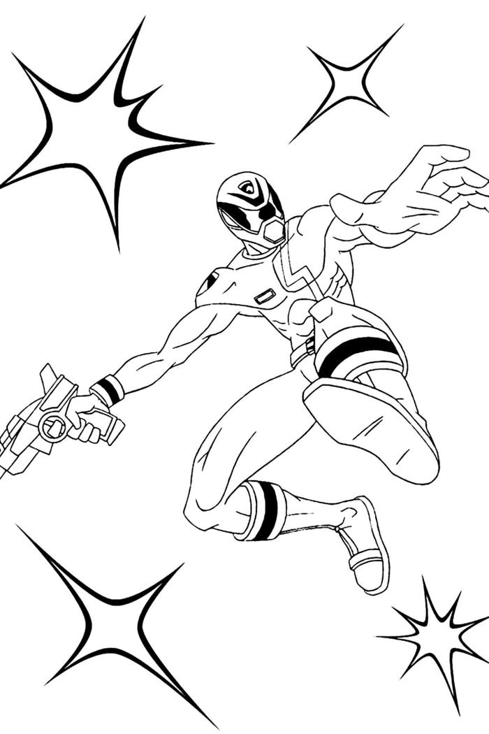 tranh tô màu siêu nhân cầm súng thần công