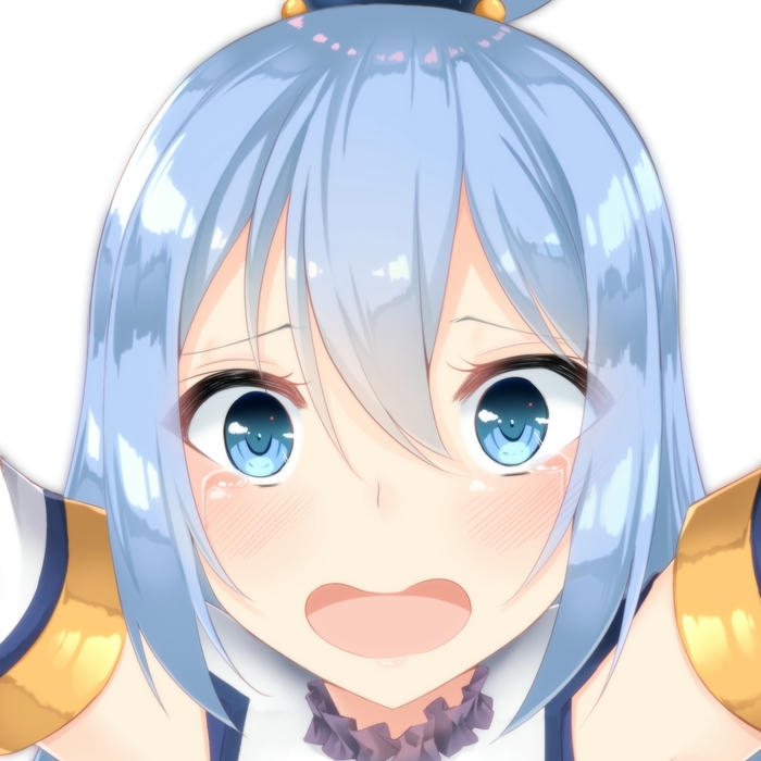 Ảnh avatar Tiktok đẹp anime nữ tóc xanh biểu cảm ngạc nhiên