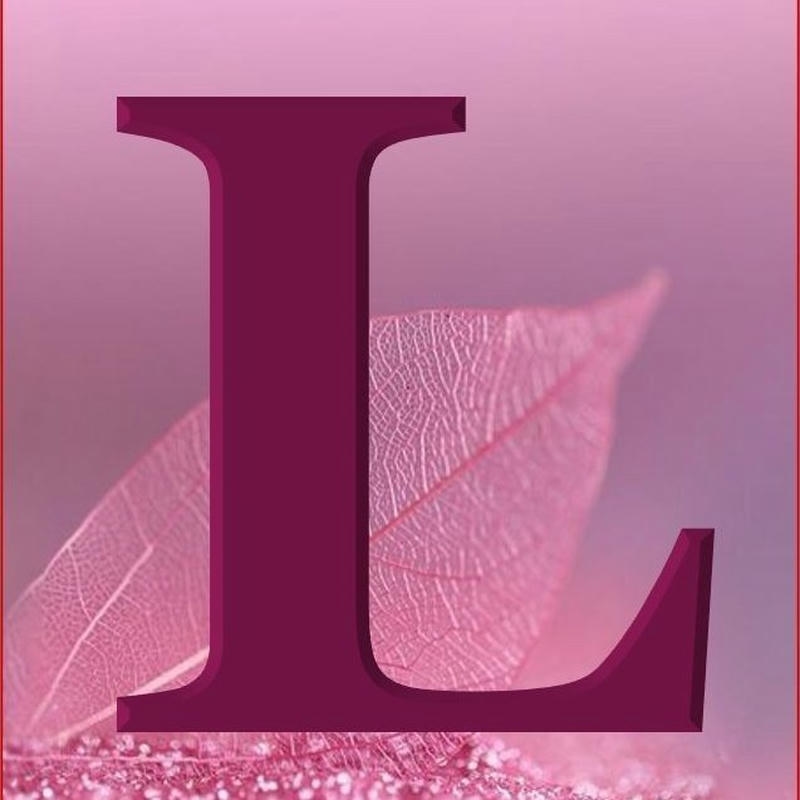 Ảnh avatar chữ L tím hồng nền vải mềm mại