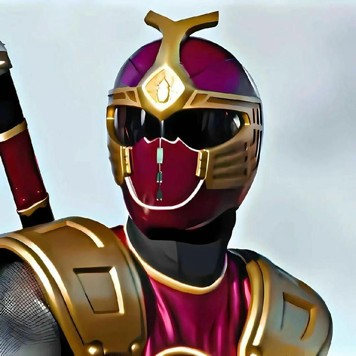 Ảnh avatar siêu nhân hồng giáp vàng lấp lánh