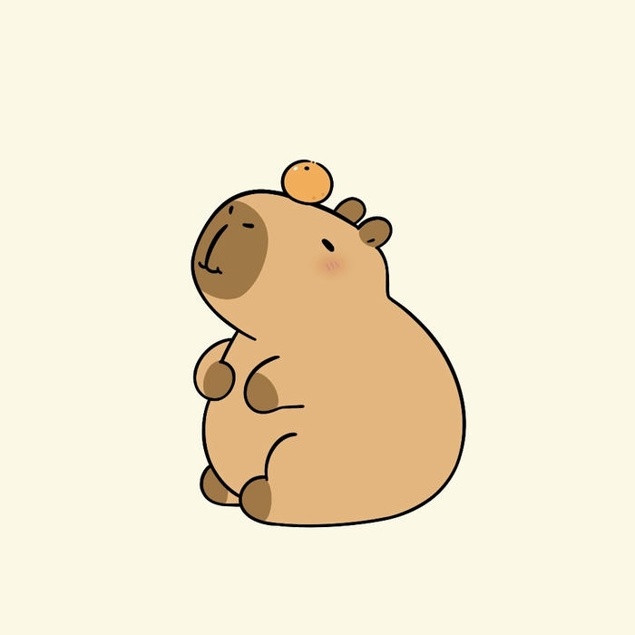 Ảnh capybara cute chibi mập mạp