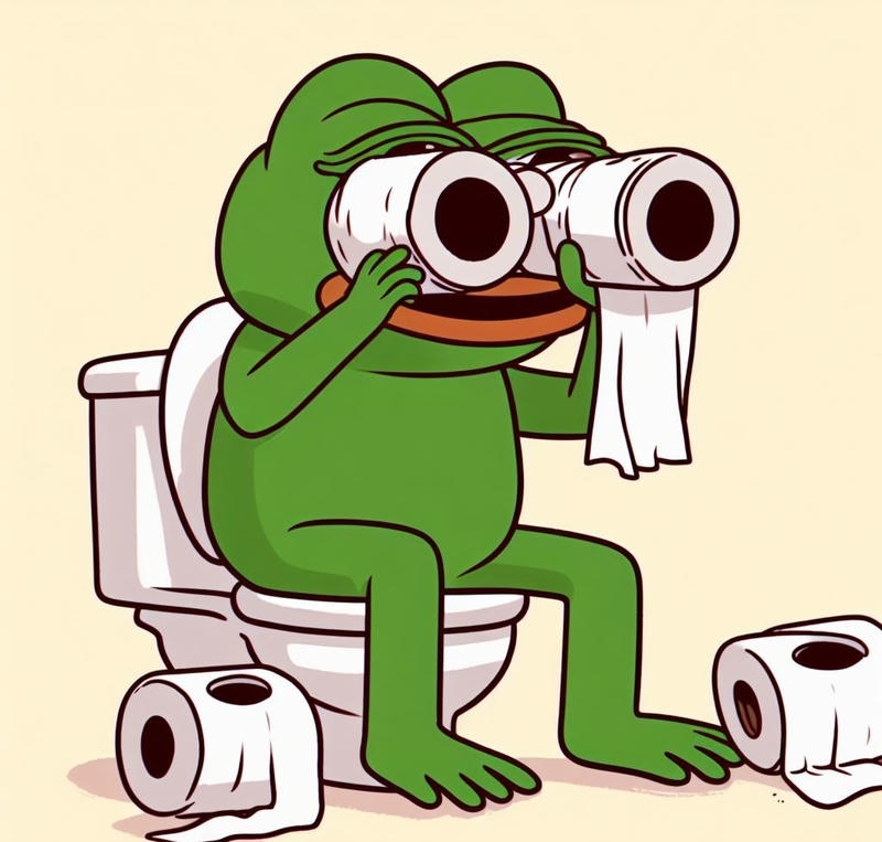 Ảnh chế ếch xanh với phong cách hài hước