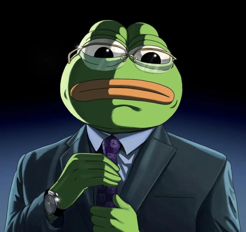 Ảnh chế meme ếch xanh với gương mặt troll