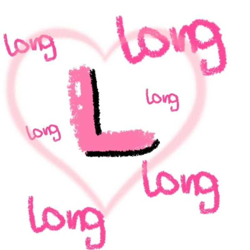 Ảnh chữ L Hello Kitty dễ thương màu hồng