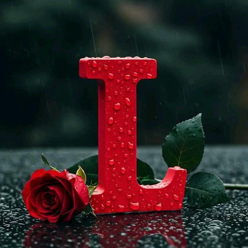 Ảnh chữ L tình yêu màu hồng ấm áp