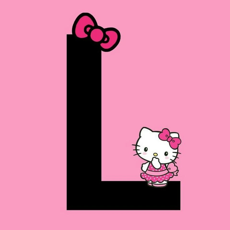 Ảnh chữ L trái tim nền pastel