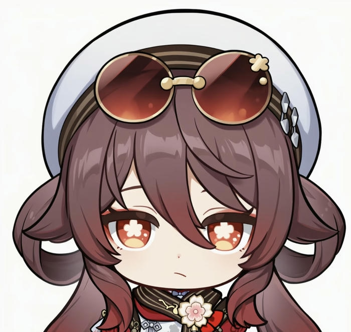 Ảnh cute hutao chibi nhìn yêu cực