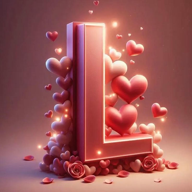 Ảnh đại diện chữ L phong cách lãng mạn