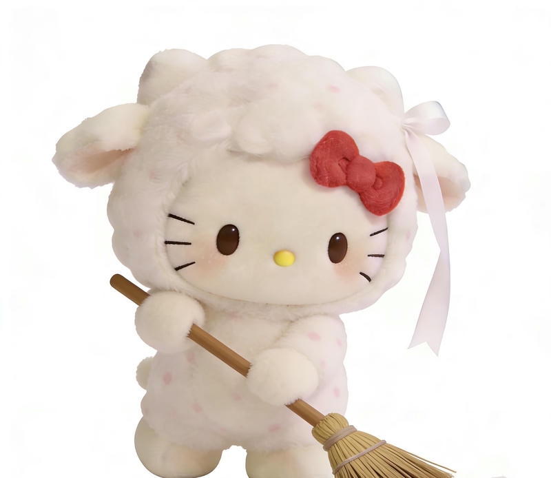 Ảnh họa Hello Kitty đầu to thân nhỏ trong bộ ảnh chibi dễ thương