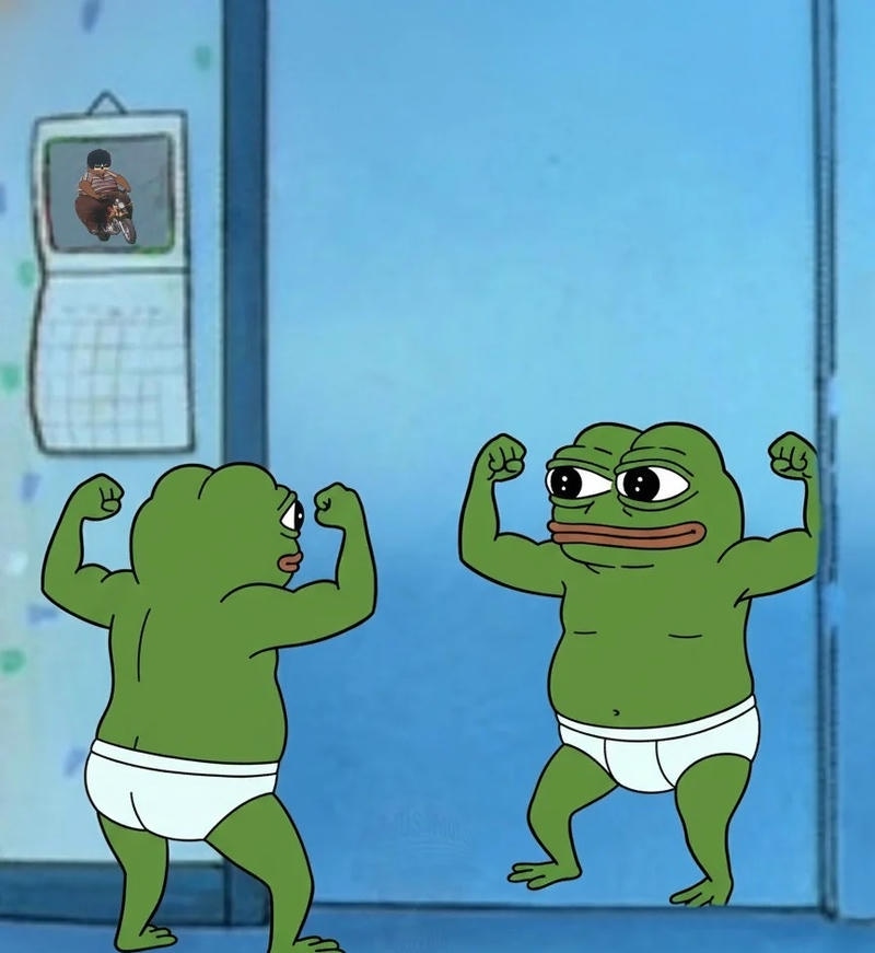 Ảnh meme ếch xanh biểu cảm hài hước gây cười