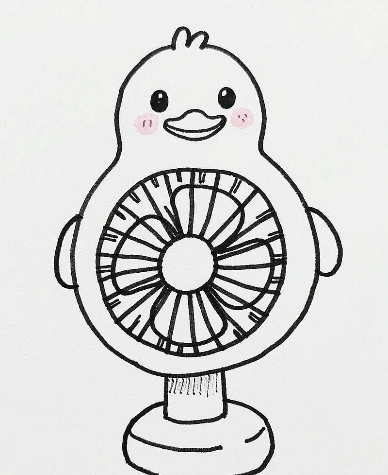 Ảnh quạt xinh xắn cho bé tô màu sáng tạo