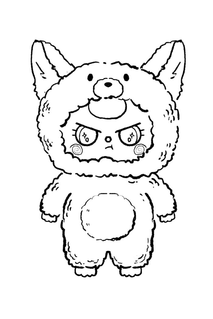 Ảnh tô màu baby three cực đẹp